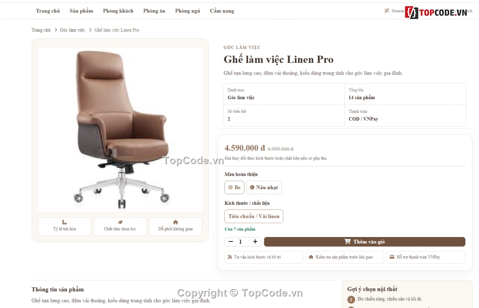 nội thất,website nội thất,bán website